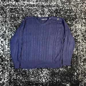 womens Lauren Ralph Lauren Black label fisherman knit sweater size 3x
